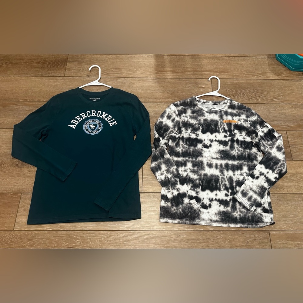 Abercrombie & Fitch Kids Long Sleeve Tees - Navy and Black Tie-Dye